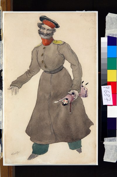 Návrh kostýmů pro balet The Fairy Doll od J. Bayera od Leon Bakst