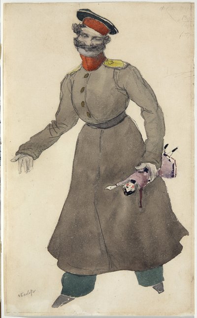 Návrh kostýmů pro balet The Fairy Doll od J. Bayera, 1903 od Leon Bakst