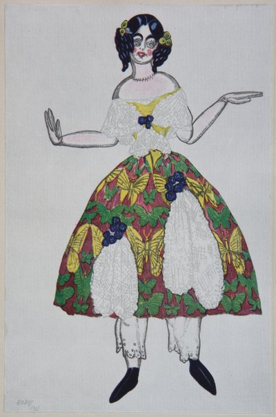 Návrh kostýmů pro balet The Magic Toy Shop od G. Rossiniho, 1919 od Leon Bakst