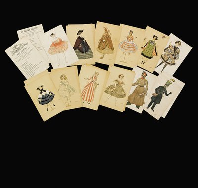 Kostýmní návrhy od "La Fee de la Poupees" od Leon Bakst