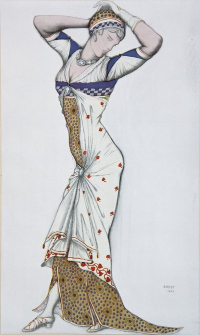 Návrh moderních šatů, 1910 od Leon Bakst