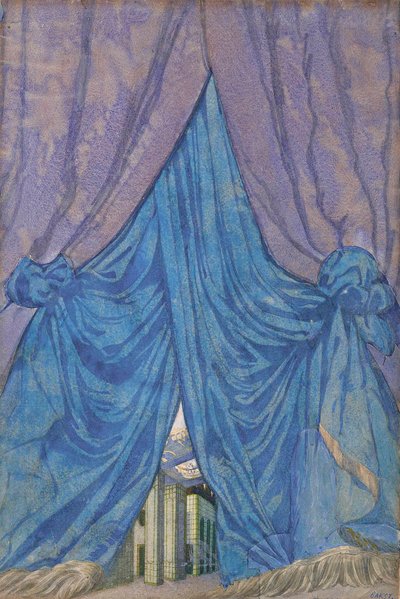Návrh opony pro balet Spící krasavice P. Čajkovského, 1921. od Leon Bakst