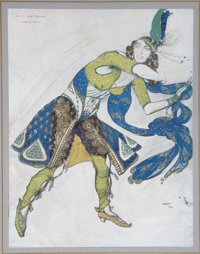 Indický tanec Markýza Casati, 1912 od Leon Bakst