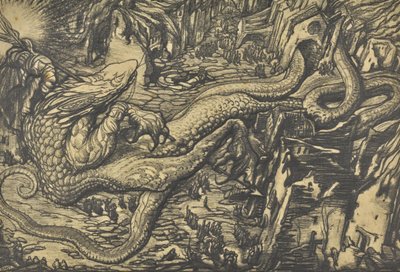 Válečné monstrum. od Leon Bakst