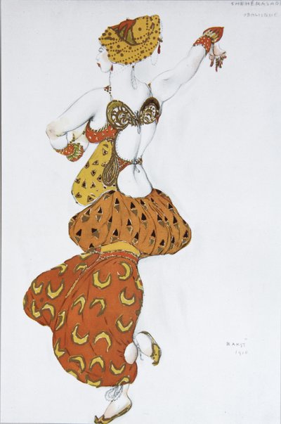 Odaliska. Návrh kostýmů pro balet Šeherezáda od N. Rimského-Korsakova, 1910 od Leon Bakst