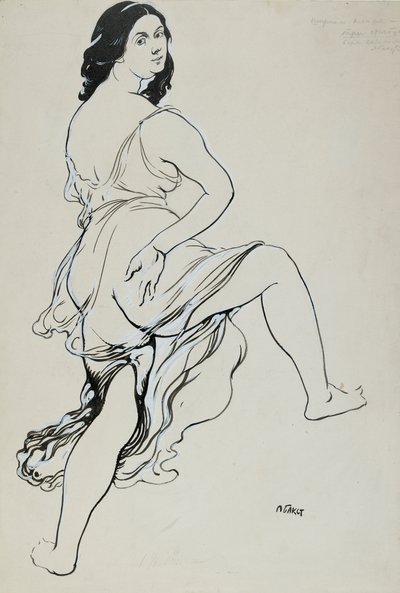 Portrét tančící Isadory Duncanové, počátek 20. století od Leon Bakst
