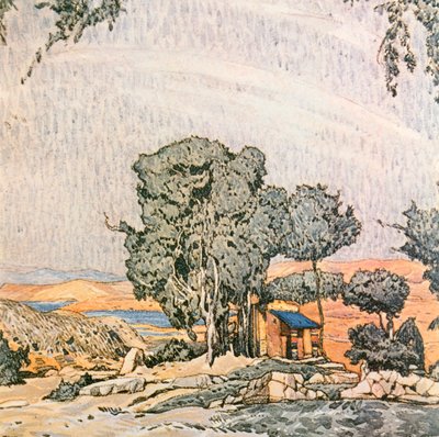 Scénografie pro I. dějství Heleny Spartské v podání baletního souboru Idy Rubensteinové, 1912 od Leon Bakst