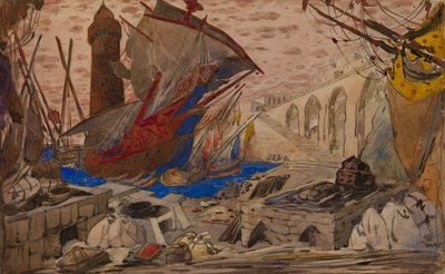 Scénografie pro La Pisanelle ou la mort parfumée od Gabriele dAnnunzio, 1913 od Leon Bakst