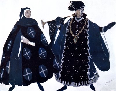 Dva heraldi, kostýmní návrh baletu, 1911 od Leon Bakst