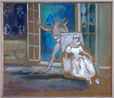 Václav Nižinskij (16-190) a Tamara Karsavina (16-17) v baletu "Le Spectre de la Rose" od Leon Bakst