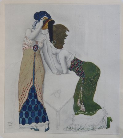 Žena v orientálních šatech, 1910 od Leon Bakst