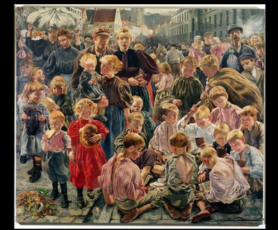 The Ages of the Worker (ústřední část triptychu) od Leon Henri Marie Frederic