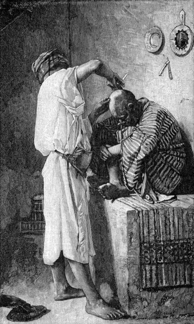 Holič v Istanbulu od Leon Joseph Florentin (after) Bonnat