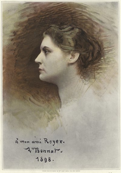 Studie na profil Rose Caronové od Leon Joseph Florentin Bonnat