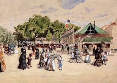 Procházka na výstaviště. Obraz Leon Joseph Voirin (1833-1887) od Leon Joseph Voirin