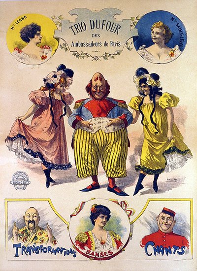 Plakát Trio DuFour (barevný lito) od Leon Louis Oury