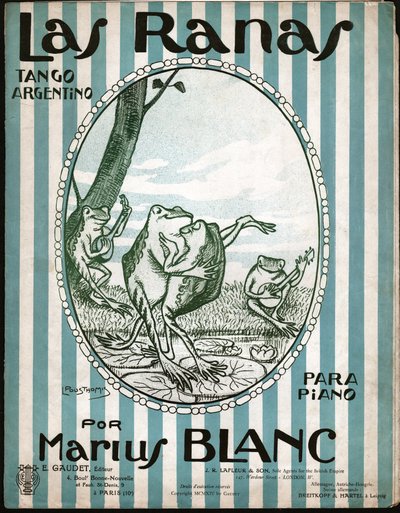 Žáby tančí tango. 1914 (ilustrace) od Leon Pousthomis