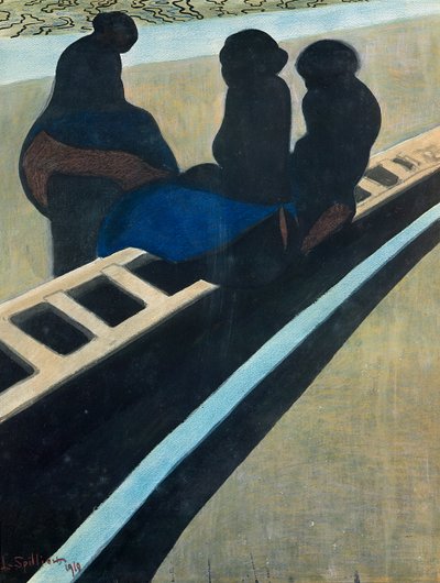 Rybářské manželky na nábřeží od Leon Spilliaert