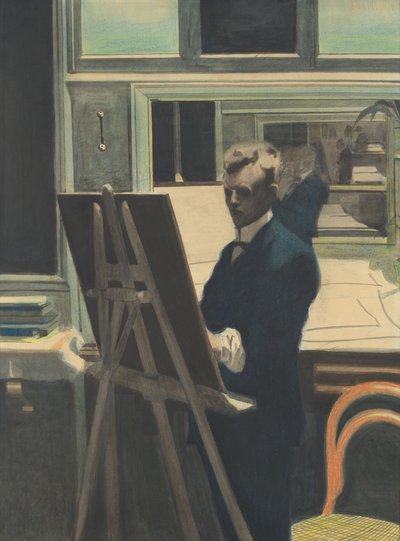 Autoportrét (akvarel na papíře) od Leon Spilliaert