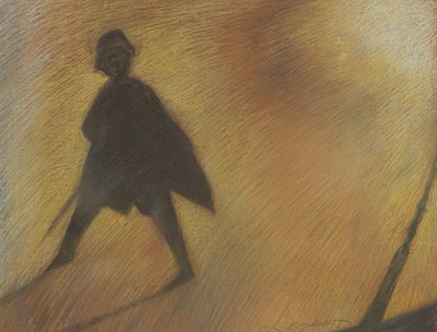 Konec krásného dne, postava v protisvětle od Leon Spilliaert