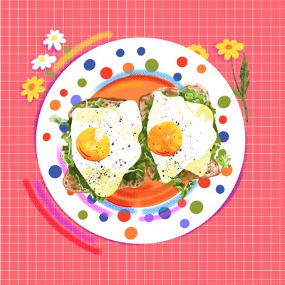 Bloomy Morning Bites, 2025 (digitální) od Leona Tsiara