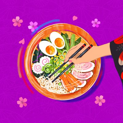 Ramen Bliss, 2025 (digitální) od Leona Tsiara