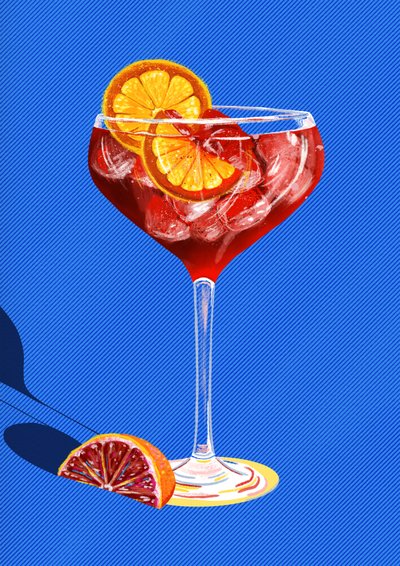 Scarlet Sip, 2025 (digitální) od Leona Tsiara