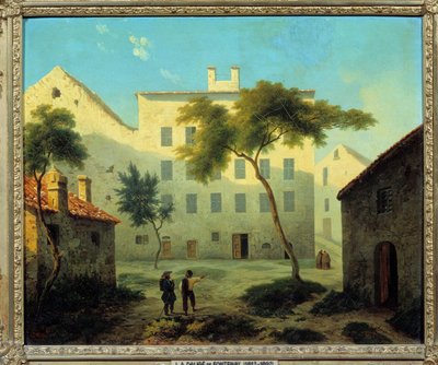 Pohled na rodný dům Napoleona Bonaparta (1769-1821) a obraz Ajaccia na Korsice od Leonarda Dalige de Fontenay (1813-1892) 1849 ne. 0,38x0,46 m Malmaison musee du chateau od Leonard Alexis Dalige de Fontenay