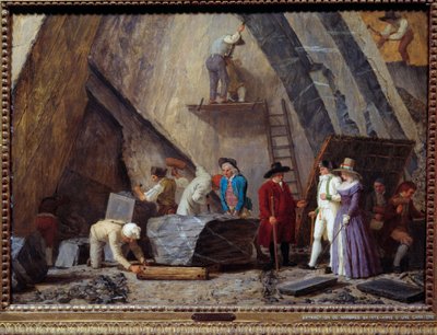 Těžba mramoru Saint-Anne z lomu od Léonard Defrance