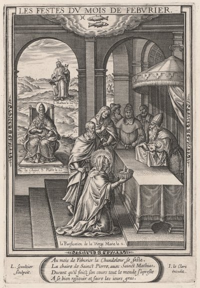 Les Festes du mois de Feburier (únor: Očištění Panny Marie) od Leonard Gaultier