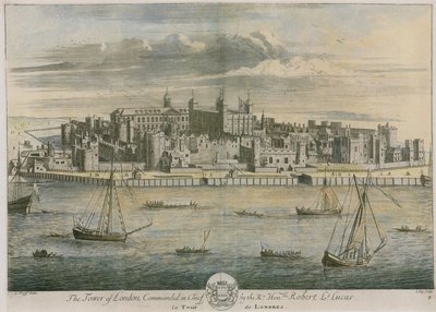 Tower of London, kterému velel ctihodný Robert Lucas od Leonard Knyff