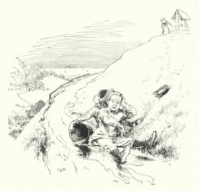 Jack a Jill šli do kopce (rytina) od Leonard Leslie Brooke