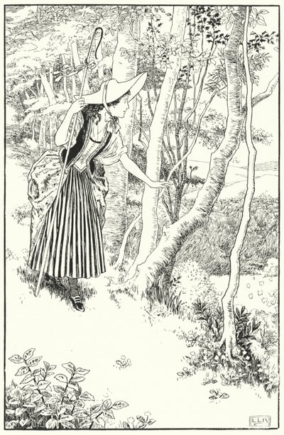 Little Bo-Peep (rytina) od Leonard Leslie Brooke