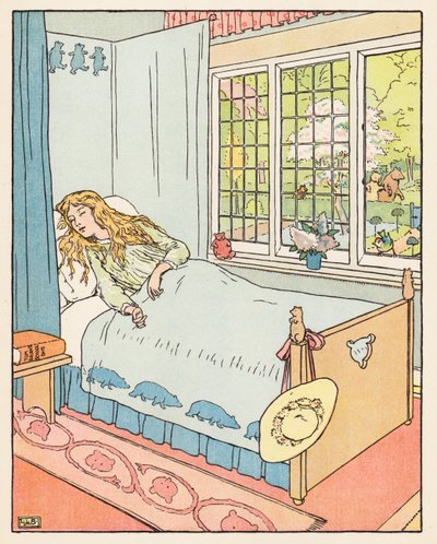 Tři medvědi (barevná litografie) od Leonard Leslie Brooke