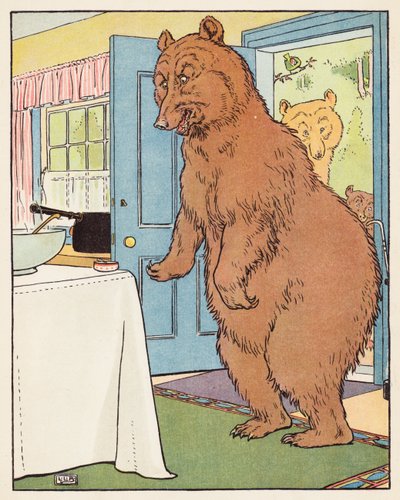 Tři medvědi (barevná litografie) od Leonard Leslie Brooke