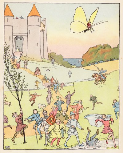 Tom Thumb (barevná litografie) od Leonard Leslie Brooke