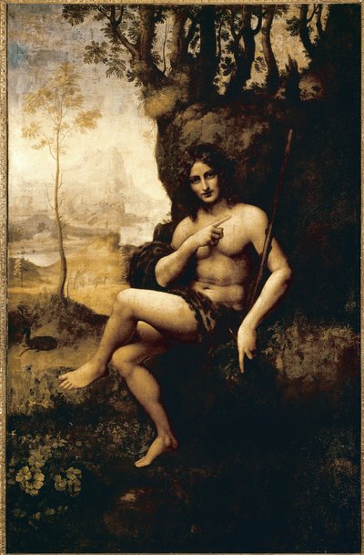 Bacchus (olej transponovaný na plátně od Leonardo da (studio of) Vinci
