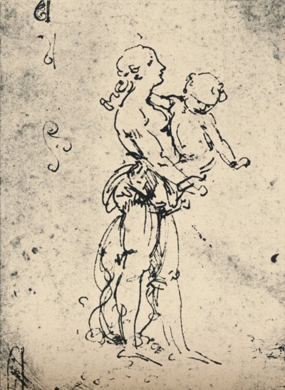 Žena nesoucí dítě, c1481 1945 od Leonardo da Vinci