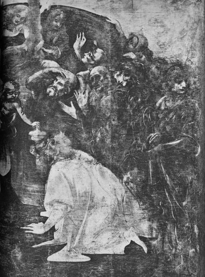 Klanění tří králů – pravá spodní část, c1481 1945 od Leonardo da Vinci