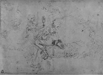 Alegorie státu, c1480 1945 od Leonardo da Vinci