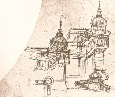 Architektura pro hrady, c1472-c1519 1883 od Leonardo da Vinci
