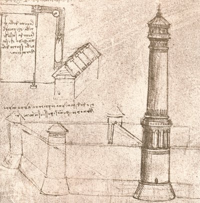Architektura pro hrady, c1472-c1519 1883 od Leonardo da Vinci