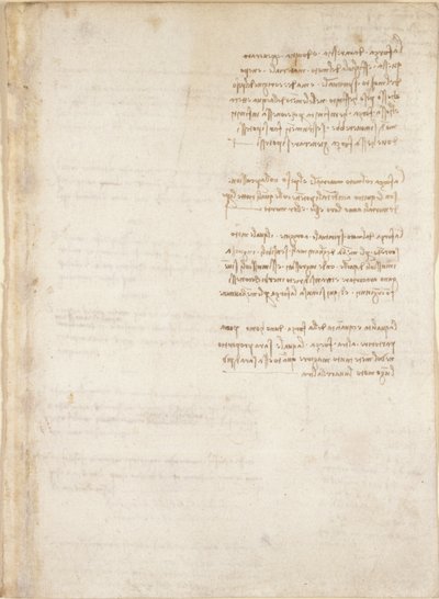 Arundel 263, f.151, poznámky Leonarda da Vinciho z 