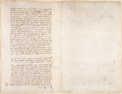 Arundel 263, f.215v, f.218 Poznámky a diagram z 