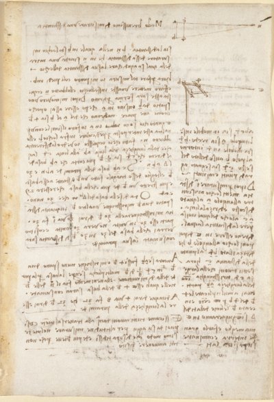 Arundel 263, f.26 Poznámky a diagramy těsnopisné metody pro měření vzdáleností z 