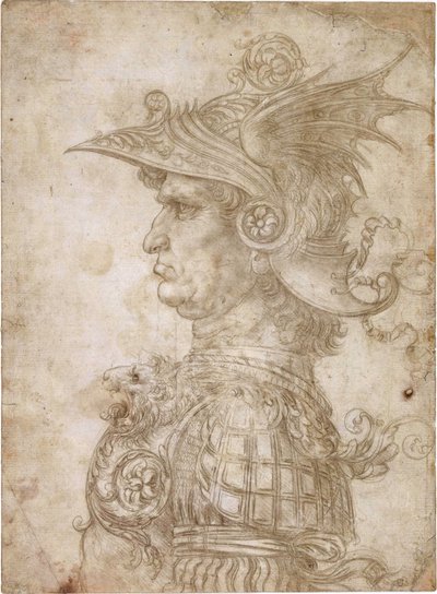 Busta válečníka od Leonardo da Vinci