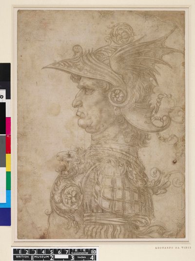 Busta válečníka od Leonardo da Vinci