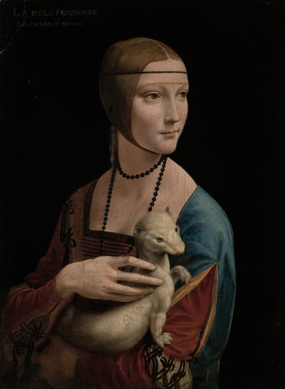 Dáma s hermelínem – portrét Cecílie Gallerani (cca 1473–1536) od Leonardo da Vinci