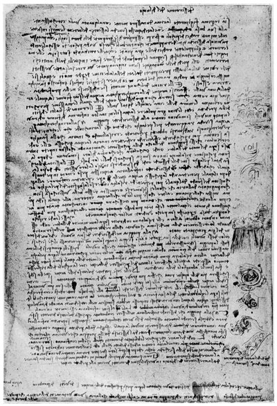 Popis velké povodně, konec 15. století nebo začátek 16. století 1954 od Leonardo da Vinci