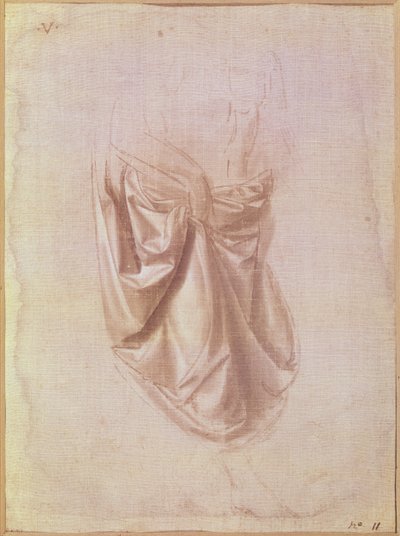 Studie soukenictví (kvaš na plátně) od Leonardo da Vinci